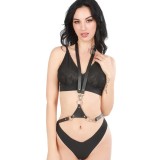 Harness Sexy Look, Piele Ecologica, Negru, S-L, STD