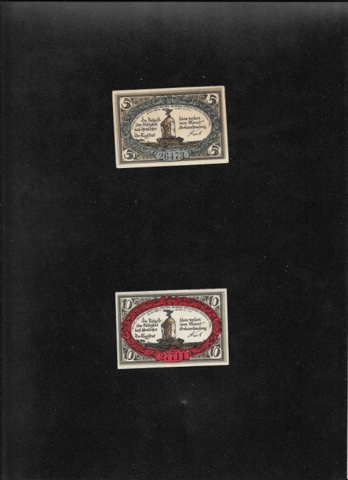 Set Notgeld 5 + 10 pf Freienwalde