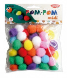 Pom-pom diametru 25mm multicolor, Daco Art