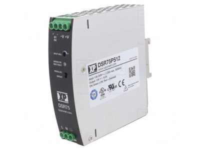 Alimentator Pulsatoriu pentru Șină DIN 75W 12V 6.3A foto