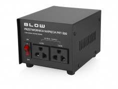 Transformator Convertor Tensiune 220V la 110V Blow PRT-500W cu Comutator, Putere 500W foto