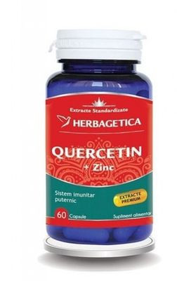 Quercetin + Zinc, 60 capsule, Herbagetica foto