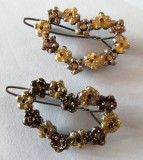 Set doua clame de par agrafe vintage metal Japonia japoneze accesorii