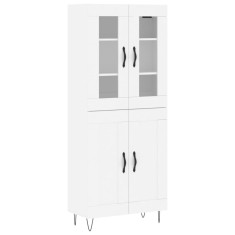 Dulap inalt, alb, 69,5x34x180 cm, lemn compozit