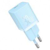 INCARCATOR retea Baseus GaN5 Pro, Quick Charge 30W, 1 x USB Type-C, include cablu USB Type-C la USB Type-C 100W 1m, albastru &quot;P10110902313-00&quot; (timbru