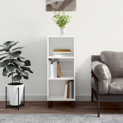 vidaXL Servantă, alb extralucios, 34,5x32,5x90 cm, lemn compozit 828758 foto