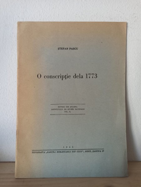 Stefan Pascu - O Conscriptie de la 1773