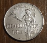100000 lei 1946, Mihai I, Rom&acirc;nia, argint