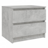 Noptieră, gri beton, 50x39x43,5 cm, PAL