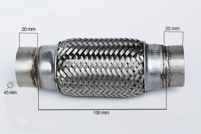 RACORD FLEXIBIL INNER &amp;amp; OUTER BRAID (B) 45X150MM - 60092 foto