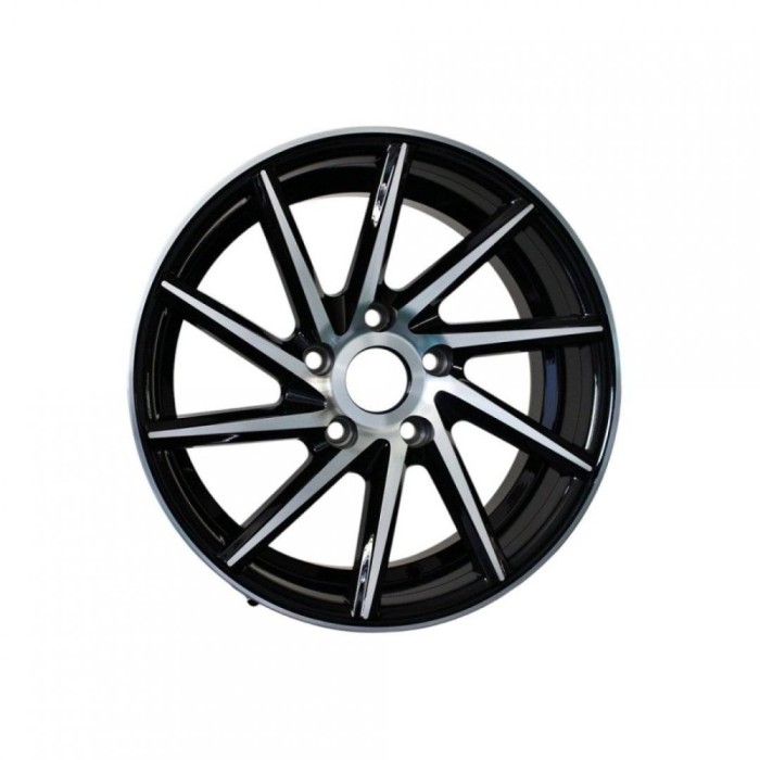 Set jante auto PDW R17 ET35 7,5J 5X114,3 Negru+Diamond cut