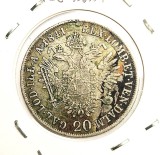 Austria 20 Kreuzers 1841 A moneda argint AG .583 26 mm Ferdinand I monedarie Viena