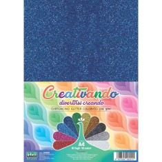 Carton colorat asortat 10 culori cu glitter, A4, 21 x 29.7 cm, 160 g/m2