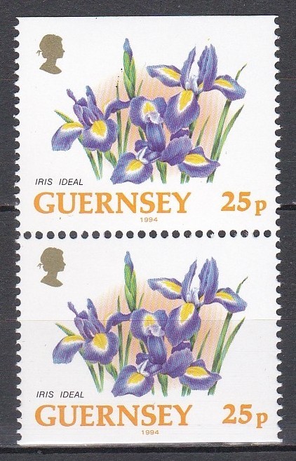 Guernsey 1994 - Flori, Pereche, NDT sus și jos, MNH