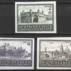 DEUTSCHES REICH 1943 - GENERAL GOUVERNEMENT - CLĂDIRI - SERIE NDT. MNH (T468)