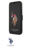 Cumpara ieftin Husa Originala US Polo Assn Flip carte Phone 12 Mini, Negru
