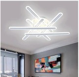 Lustra Led Alba Cu Telecomanda, 216W, Lumina Reglabila 3000&ndash;6500K