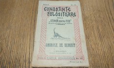 ANIMALE DE DEMULT - I. Simionescu - Cunostinte Folositoare, Seria A, No.33, 32p.
