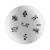 Cumpara ieftin B24 - Şablon ştampilare nail art, INGINAILS