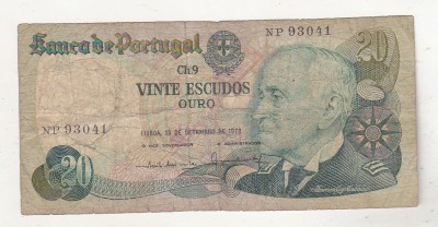 bnk bn Portugalia 20 escudos 1978 circulata foto
