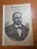 Revista &quot;HOTUL &quot; - noiembrie 1887-emil zolla,traian demetrescu,c. plesoianu