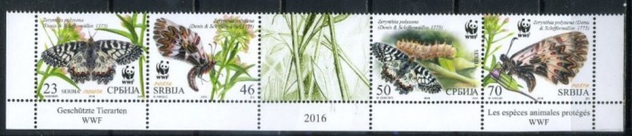 SERBIA 2016 WWF FAUNA PROTEJATA FLUTURI