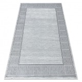 Covor ALLURE 8783 Cheie greacă, cadru - Structural, elegant, glamour gri deschis / alb, 80x150 cm