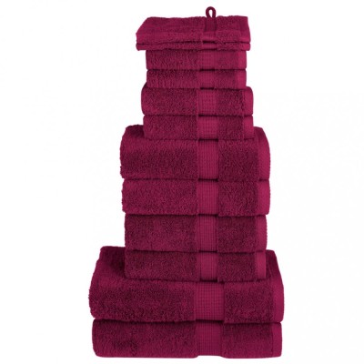 Set de prosoape premium SOLUND, 12 piese, bordo, 600 g/m&amp;sup2; foto