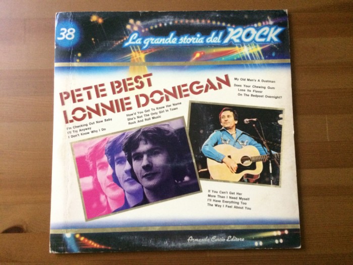 Pete Best / Lonnie Donegan disc vinyl lp muzica la grande storia del rock 38 VG+