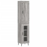 Dulap inalt, gri sonoma, 34,5x34x180 cm, lemn prelucrat