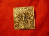 Timbru Wurtemberg 1869 , val. 7kr stampilat