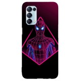 Husa compatibila cu Oppo A72 5G model Neon Spiderman, Silicon, TPU, Vicever, Transparent, Carcasa, Viceversa