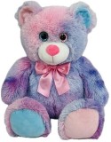 Jucarie de plus Urs Ursulet roz cu detalii bleu 54 cm