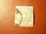 Timbru Serbia 1880 Rege Milan IV , 50 para stampilat