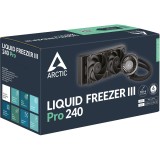Cooler CPU Arctic Liquid Freezer III Pro 240, racire cu lichid, AIO 240mm, ACFRE00178A, Intel/AMD, negru, LGA 1851, LGA 1700, AMD AM4, AM5, pentru Des