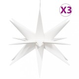 Lumini de Craciun cu LED-uri, 3 buc., alb, 43 cm, pliabil