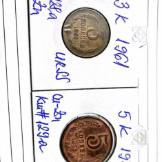 monede rusia 3k 1961+ 5k 1975