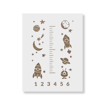 Sablon Perete vopsire, tencuiala 900x600x0.7mm Space Growth Chart Refolosibil, model MXSP7134 foto