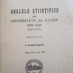 ANALELE STIINTIFICE ALE UNIVERSITATII "AL. I. CUZA" DIN IASI. SECTIUNEA II B.GEOLOGIE - GEOGRAFIE-COLECTIV