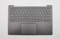 Carcasa superioara cu tastatura palmrest Laptop, Lenovo, IdeaPad 720S-13IKB Type 81A8, 81BV, 5CB0P19030, AM149000730, iluminata, gri, layout US