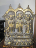 VINTAGE LOOK BRASS INDIAN GOD SITA RAM , STATUE SCULPTURE 1446