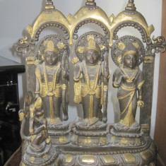 VINTAGE LOOK BRASS INDIAN GOD SITA RAM , STATUE SCULPTURE 1446