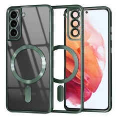 Husa premium Samsung Galaxy S21 5G Techsuit Luxury Crystal MagSafe, verde inchis foto
