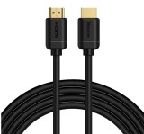 CABLU video Baseus HD Series, HDMI (T) la HDMI (T), rezolutie maxima 4K UHD (3840 x 2160) la 60 Hz, conectori auriti, 3m, negru &quot;CAKGQ-C01&quot; (timbru ve