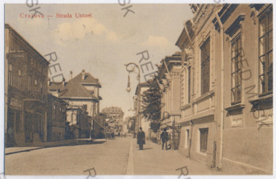 155 - CRAIOVA, street UNIRII, Romania - old postcard - used - 1922 foto