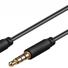 Cablu audio Jack Stereo 3.5 mm tata 4 pini - 3.5 mm tata 0.5m Goobay