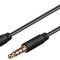Cablu audio Jack Stereo 3.5 mm tata 4 pini - 3.5 mm tata 0.5m Goobay