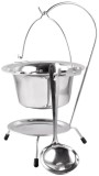Set de servire MagicHome din inox 800 ml cu suport si polonic