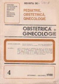 Revista de Obstetrica si Ginecologie, Octombrie-Decembrie, 1988 foto