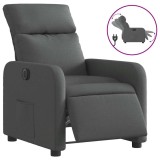 Cumpara ieftin Fotoliu rabatabil electric, gri inchis, material textil